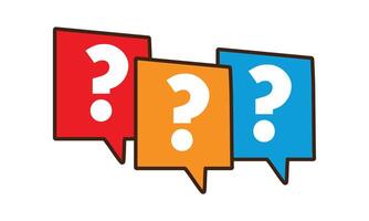 question mark icon, answer and question icon for asking vector