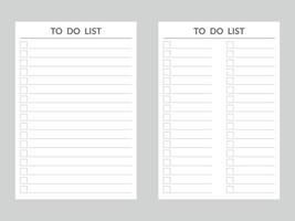 To do list planning task concept paper sheets with check box illustration vector
