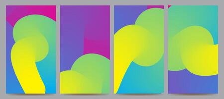 abstract gradient background set for banner, poster, brochurre, flyer, template, design, etc vector