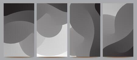 grey abstract gradient background set for banner, poster, brochurre, flyer, template, design, etc vector