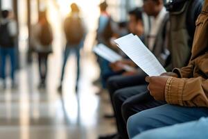 Applicants Waiting for Job Interview. Created with . photo