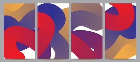 abstract gradient background set for banner, poster, flyer, template, design, etc vector