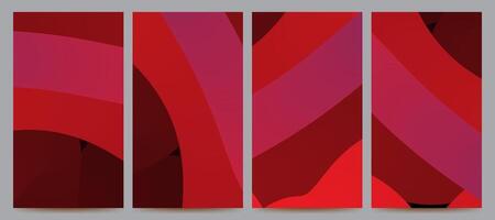 red dark abstract gradient background set for banner, poster, brochurre, flyer, template, design, etc vector