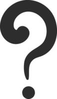Question mark symbolizing questions, doubts, and uncertainty, creating a simple yet powerful graphic representation that evokes curiosity and invites inquiry into the unknown vector