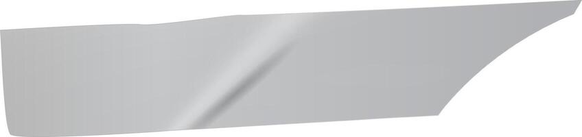 Close up of a metallic gray car body part, featuring smooth curves and an abstract design against a white background, ideal for automotive or design projects vector