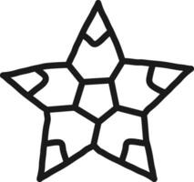 Hand drawn star featuring a honeycomb pattern within its silhouette, creating a distinctive and visually striking design element that enhances various artistic projects vector