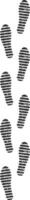 Dark human footprints creating a path leading upwards, symbolizing direction, movement, and progress. Each step represents a journey filled with adventure and exploration vector