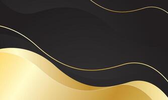 Luxury gold wave gradient abstract background design vector