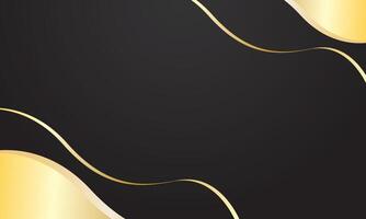 Modern abstract gold wavy background vector