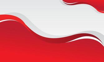 Abstract banner background with red modern curves. Wavy red and white. vector