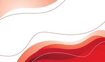 Wavy red and white abstract background vector