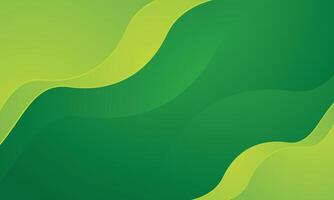 Abstract green and lime wavy gradient banner background vector