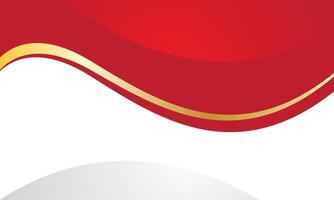 Abstract red gold wavy background vector