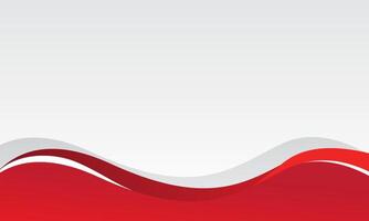 Abstract background of white red waves with gradient colors vector