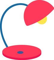 Stylish red desk lamp enhancing work efficiency by providing focused light, creating a visually appealing and productive workspace for studying, reading, or drawing vector