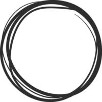 Hand drawn circle emphasizes organic feel, adding a touch of authenticity and unique charm to designs, conveying a sense of human touch and imperfection vector