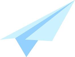 Light blue paper plane soaring through the sky, symbolizing freedom, travel, communication, and the joy of leisure. Evoking feelings of hope, dreams, and adventure vector