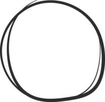 Slightly imperfect hand drawn circle provides a frame for text or other design elements, adding a touch of human and organic feel to the composition vector