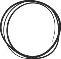 Double circular shape with an imperfect. Hand drawn style creates a frame. Perfect for highlighting information. Adding a touch of authenticity. And enhancing visual appeal in various design projects vector