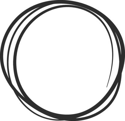 Double circular shape with an imperfect. Hand drawn style creates a frame. Perfect for highlighting information. Adding a touch of authenticity. And enhancing visual appeal in various design projects