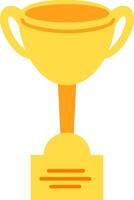 Shiny golden trophy cup with empty label is ready to be assigned to the winner, celebrating victory and achievement in competition or contest vector