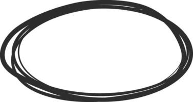 Irregular oval shape created with multiple overlapping black strokes, providing a simple yet effective way to draw attention to key elements vector