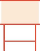 Empty projection screen standing on a tripod, poised for presentations, conferences, meetings, or home theater movie watching, offering a versatile display option for any setting vector