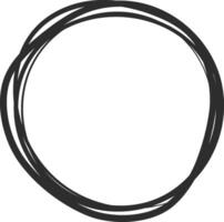 Simple, hand drawn imperfect circle, created with multiple overlapping lines, providing a unique and authentic feel for highlighting key elements vector