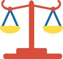 Weighing scales in equilibrium symbolize justice, equality, and fairness in legal proceedings, reflecting the careful consideration of evidence for impartial decisions vector