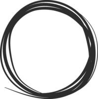 Multiple black lines forming a circle on a white background, creating an ideal graphic element for highlighting specific features in designs or presentations with a minimalist touch vector