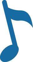 Blue eighth note representing musical notation, embodying the essence of rhythm, melody, and the intricate art of music composition, evokes a sense of creativity and expression vector