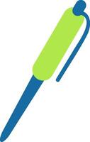 Simple and colorful ballpoint pen isolated on a white background, ideal for writing, drawing, and note taking in school, office, or home settings vector