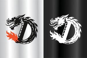 Dragon logo in a different style vector