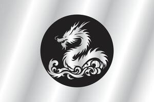 Dragon in different style for logo vector