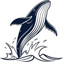 Ocean Giants Symbols of Strength and Tranquility vector