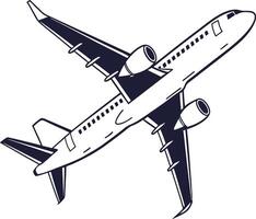 Airplane Silhouette in Motion vector