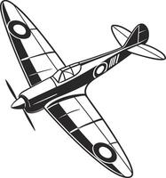 Old Fashioned Propeller Airplane Graphic vector