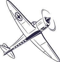 Retro Airplane Silhouette for Posters vector