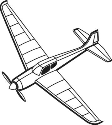 Vintage Airplane Silhouette Graphic