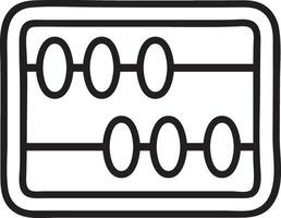 Simple and minimal illustration of an abacus, a traditional calculating tool used for learning and counting, representing education, mathematics, and history vector