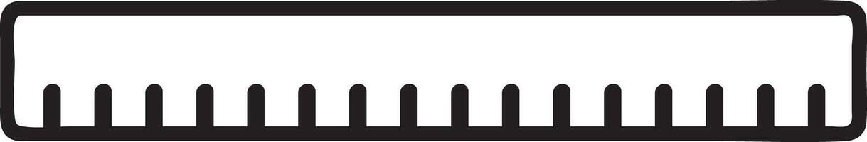 Black and white illustration featuring a ruler, representing concepts of measurement, accuracy, and precision across various fields such as education, engineering, and carpentry vector