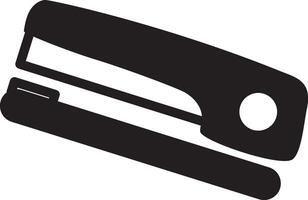 Stapler silhouette isolated on a white background representing office work, binding documents, and stationery equipment for organizing paperwork vector