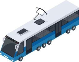 Isometric view featuring a modern electric city train navigating through an urban landscape, emphasizing the importance of sustainable public transportation in metropolitan areas vector