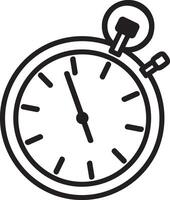 Stopwatch displaying hands at a specific moment, serving as a powerful symbol for concepts like time management, deadlines, and precision in various contexts vector