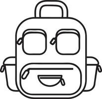 Backpack with multiple pockets and zippers, ideal for carrying essentials during travel, hiking, camping, or everyday use, ensuring convenience and organization vector
