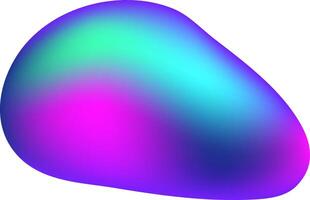 Vibrant and smooth gradient is creating a colorful and modern abstract blob, perfect for various design projects requiring a touch of futuristic and fluid aesthetics vector