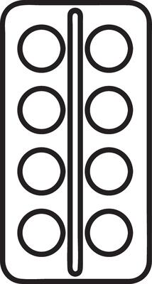 Simple black and white illustration of a watercolor palette with a brush, representing painting, art, creativity, and artistic tools