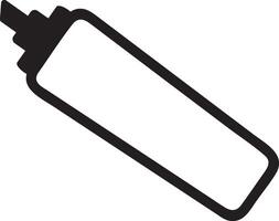 Simple black and white illustration featuring a marker pen highlighting key points, perfect for enhancing educational materials or office related content vector