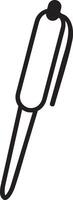 Minimalist illustration of a pen with a clip, symbolizing writing, creativity, and office work, ideal for educational or business content vector