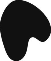 Simple minimal modern black and white abstract graphic design featuring a rounded free flowing organic blob shape, ideal for backgrounds, wallpapers, and social media posts vector